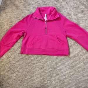 Lululemon Pink Quarter-Zip Sweatshirt